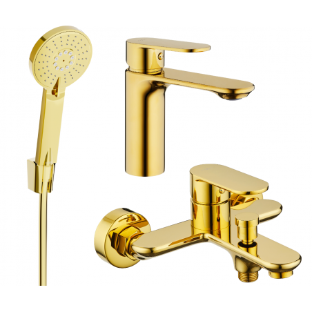 Mexen Milo R40-Badewannenset, gold - 71303R40-50