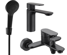 Mexen Milo R05 Badewannen-Set, schwarz - 71303R05-70