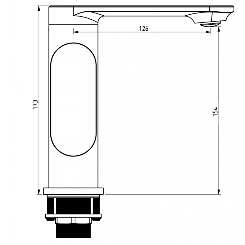 Mexen Milo R40 Badewannen-Set, Chrom - 713053R40-00