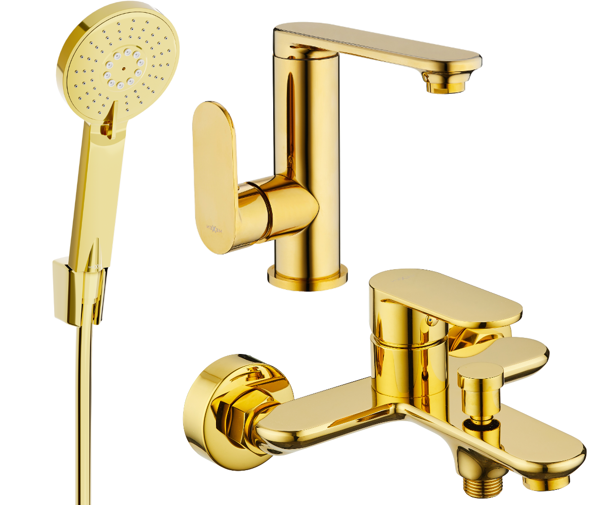 Mexen Milo R40 Badewannenset, Gold - 713053R40-50