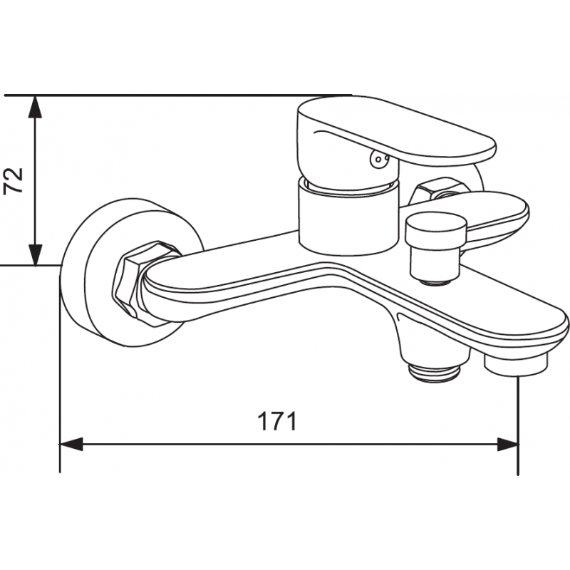 Mexen Milo R40 Badezimmerset, schwarz - 713053R40-70