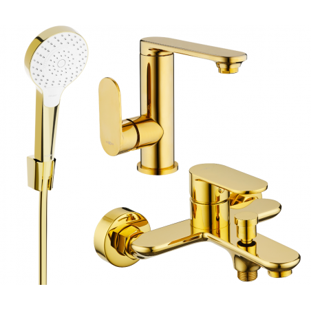 Mexen Milo R05 Badewannen-Set, Gold - 713053R05-50