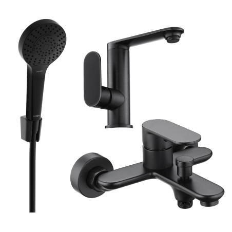 Mexen Milo R05 Wannen-Set, schwarz - 713053R05-70