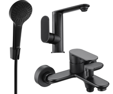Mexen Milo R05 Wannen-Set, schwarz - 713053R05-70