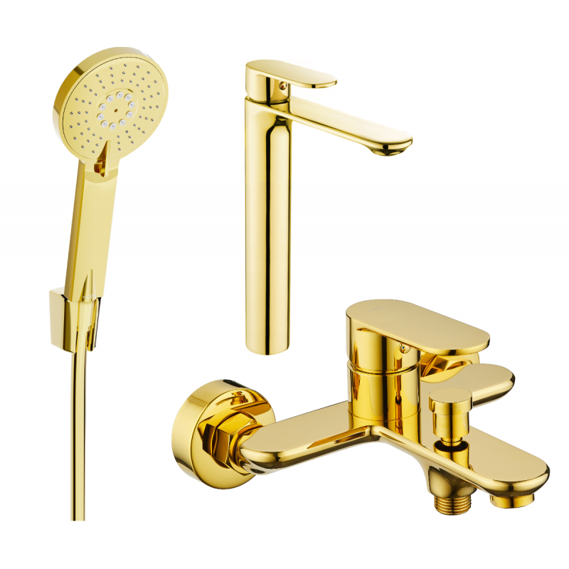 Mexen Milo R40 Badewannen-Set, gold - 71313R40-50