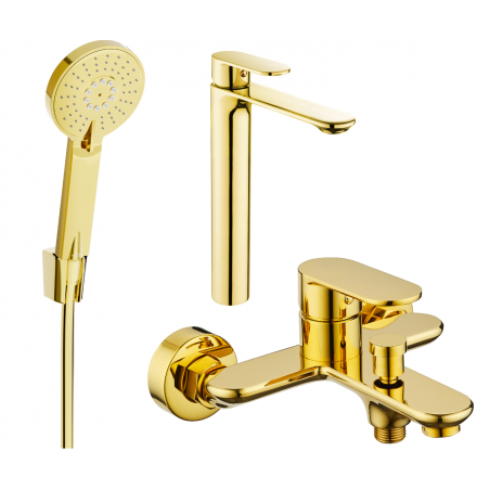 Mexen Milo R40 Badewannen-Set, gold - 71313R40-50