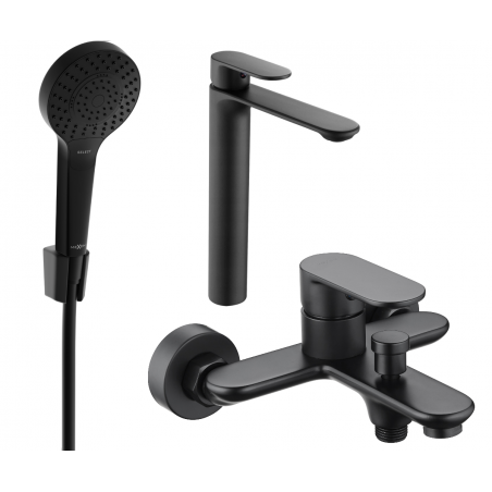 Mexen Milo R05 Badewannen-Set, schwarz - 71313R05-70