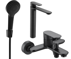 Mexen Milo R05 Badewannen-Set, schwarz - 71313R05-70