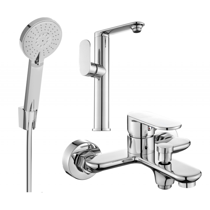 Mexen Milo R40 Badezimmerset, Chrom - 713153R40-00