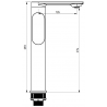 Mexen Milo R40 Badewannenset, schwarz - 713153R40-70