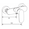 Mexen Milo DF40 Duschbatterie mit Duschset, schwarz - 7134R40-70