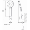 Mexen Milo R40 Badewannenarmatur mit Duschset, Chrom - 7133R40-00