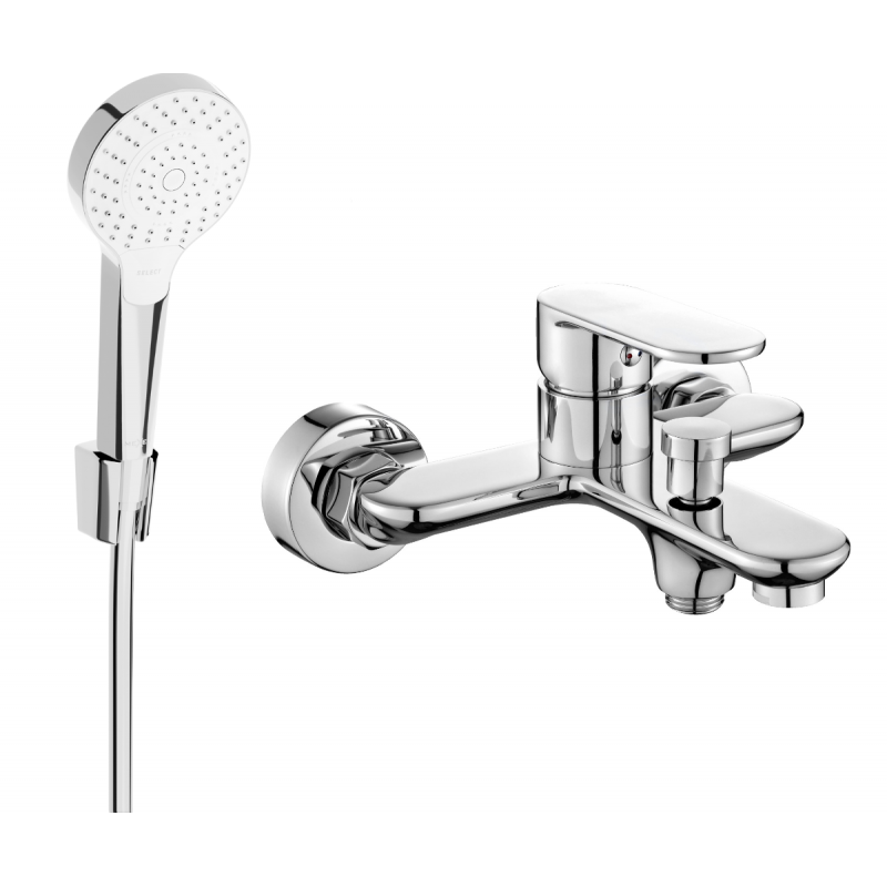 Mexen Milo R05 Badewannenarmatur mit Duschset, Chrom - 7133R05-00