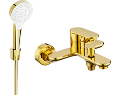 Mexen Milo R05 Badewannenarmatur mit Duschset, gold - 7133R05-50