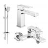 Mexen Uno DQ62 Badewannenset, Chrom - 71403DQ62-00