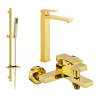 Mexen Uno DQ77 Badewannen-Set, gold - 71413DQ77-50