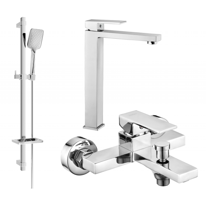 Mexen Uno DQ62 Badezimmerset, Chrom - 71413DQ62-00