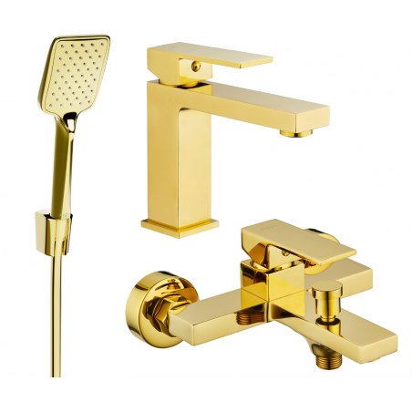 Mexen Uno R62 Badewannen-Set, gold - 71403R62-50
