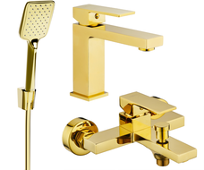 Mexen Uno R62 Badewannen-Set, gold - 71403R62-50
