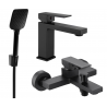 Mexen Uno R62 Badewannenset, schwarz - 71403R62-70