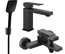 Mexen Uno R62 Badewannenset, schwarz - 71403R62-70