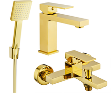 Mexen Uno R45 Badewannen-Set, Gold - 71403R45-50