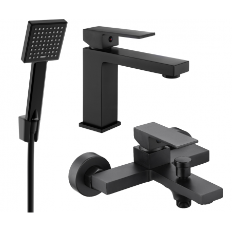 Mexen Uno R45 Badeset, schwarz - 71403R45-70