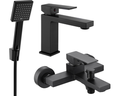 Mexen Uno R45 Badeset, schwarz - 71403R45-70