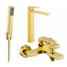 Mexen Uno R77 Badewannen-Set, gold - 71413R77-50