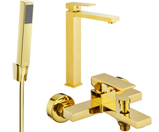 Mexen Uno R77 Badewannen-Set, gold - 71413R77-50