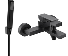 Mexen Uno R77 Badewannenarmatur mit Duschset, schwarz - 7143R77-70