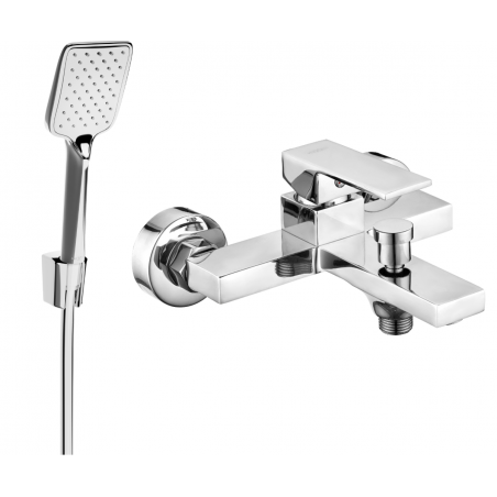 Mexen Uno R62 Badewannenarmatur mit Duschset, Chrom - 7143R62-00
