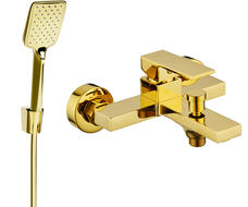 Mexen Uno R62 Badewannenarmatur mit Duschset, gold - 7143R62-50