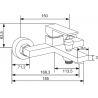 Mexen Uno R62 Badewannenarmatur mit Duschset, schwarz - 7143R62-70