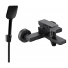 Mexen Uno R62 Badewannenarmatur mit Duschset, schwarz - 7143R62-70