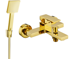 Mexen Uno R45 Badewannenarmatur mit Duschset, Gold - 7143R45-50