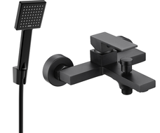 Mexen Uno R45 Badewannenarmatur mit Duschset, schwarz - 7143R45-70