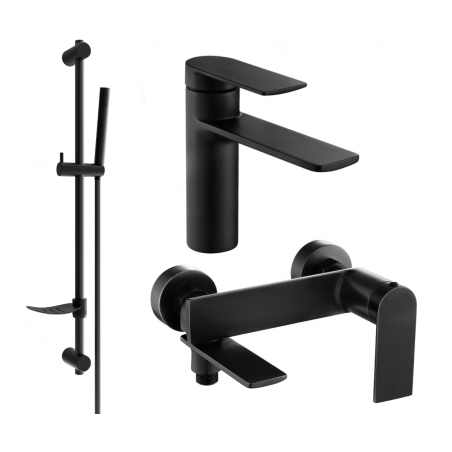 Mexen Zero DF70 Badewannen-Set, schwarz - 71103DF70-70