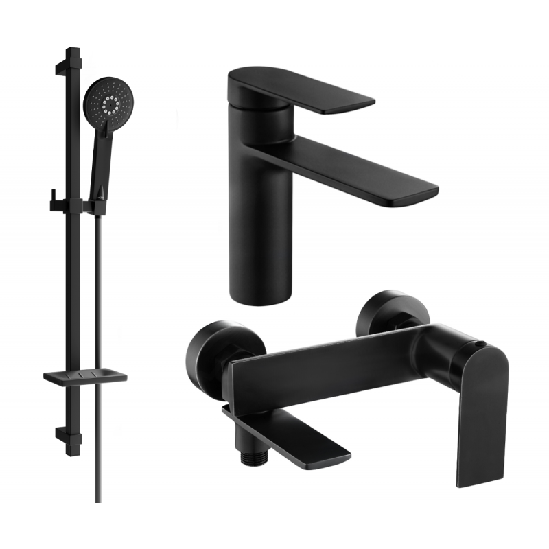 Mexen Zero DQ40 Wannenset, schwarz - 71103DQ40-70