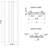 Mexen Line VR20SL Plattenheizkörper 2000 x 500 mm, mittlerer unterer Anschluss, 1181 W, weiß - W6VR20SL-200-050-00