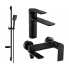 Mexen Zero DS62 Badewannen-Set, schwarz - 71103DS62-70