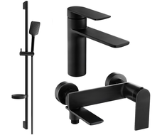 Mexen Zero DS62 Badewannen-Set, schwarz - 71103DS62-70