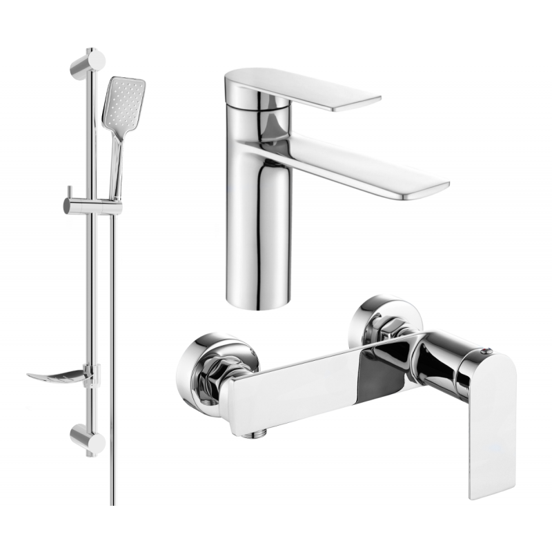 Mexen Zero DF62 Duschset, Chrom - 71104DF62-00