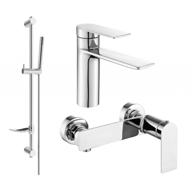Mexen Zero DF70 Duschset, Chrom - 71104DF70-00
