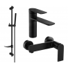 Mexen Zero DF70 Duschset, schwarz - 71104DF70-70