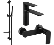 Mexen Zero DF70 Duschset, schwarz - 71104DF70-70