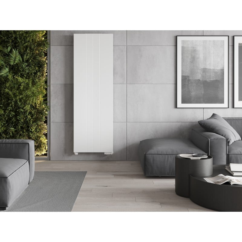 Mexen Line VS20SL Plattenheizkörper 1400 x 300 mm, mittlerer unterer Anschluss, 534 W, weiß - W6VS20SL-140-030-00
