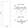 Mexen Flat VR20S Plattenheizkörper 1800 x 500 mm, unterer mittlerer Anschluss, 1090 W, weiß - W6VR20S-180-050-00