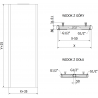 Mexen Flat VR20S Plattenheizkörper 1600 x 600 mm, mittlerer unterer Anschluss, 1191 W, weiß - W6VR20S-160-060-00