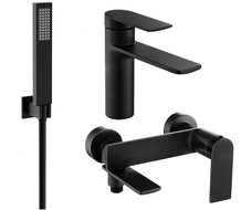 Mexen Zero R02 Badewannenset, schwarz - 71103R02-70